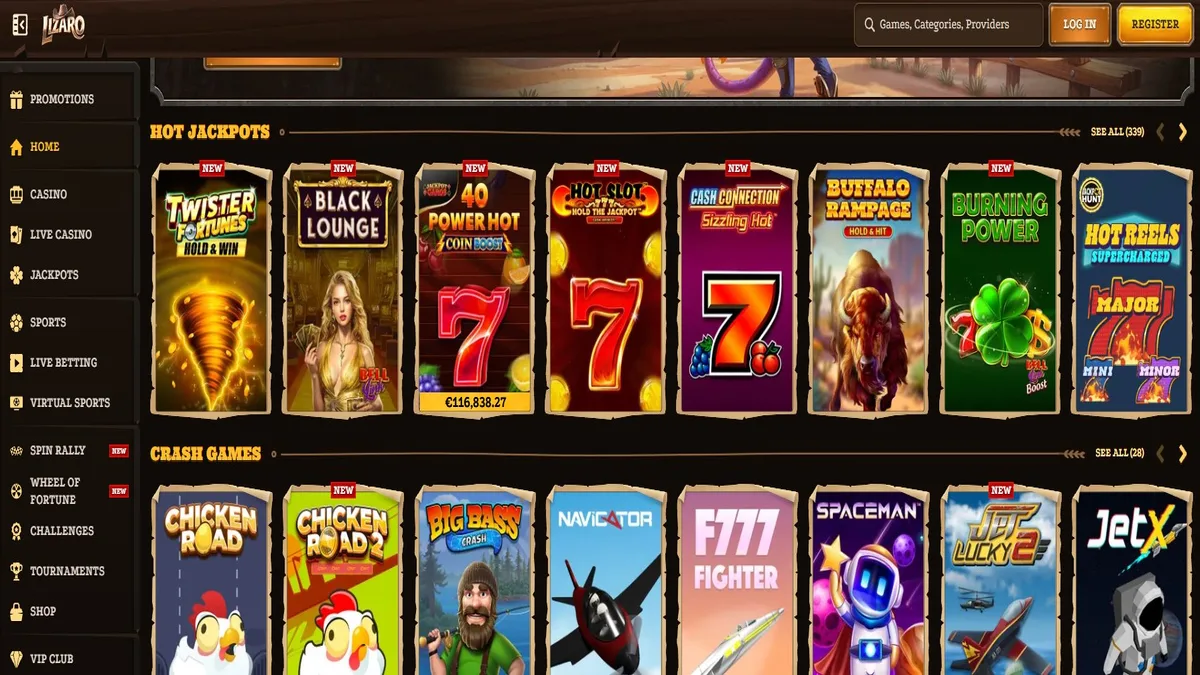 Lizaro Casino platform overzicht